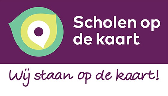 Scholen op de kaart logo met doorverwijzing KBS Pionier